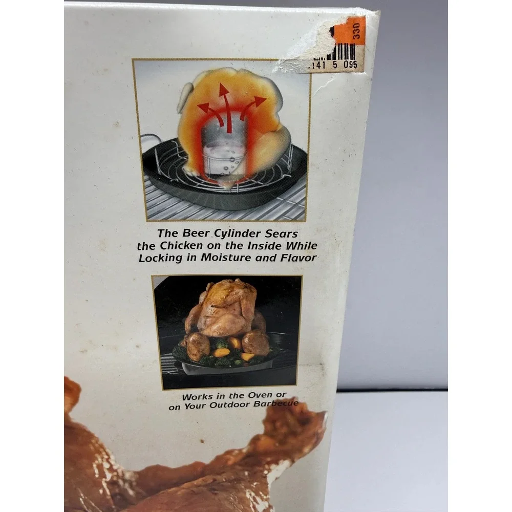 Ale House Roaster Beer Can Chicken Cooker Vertical Roasting Pan As Seen On TV